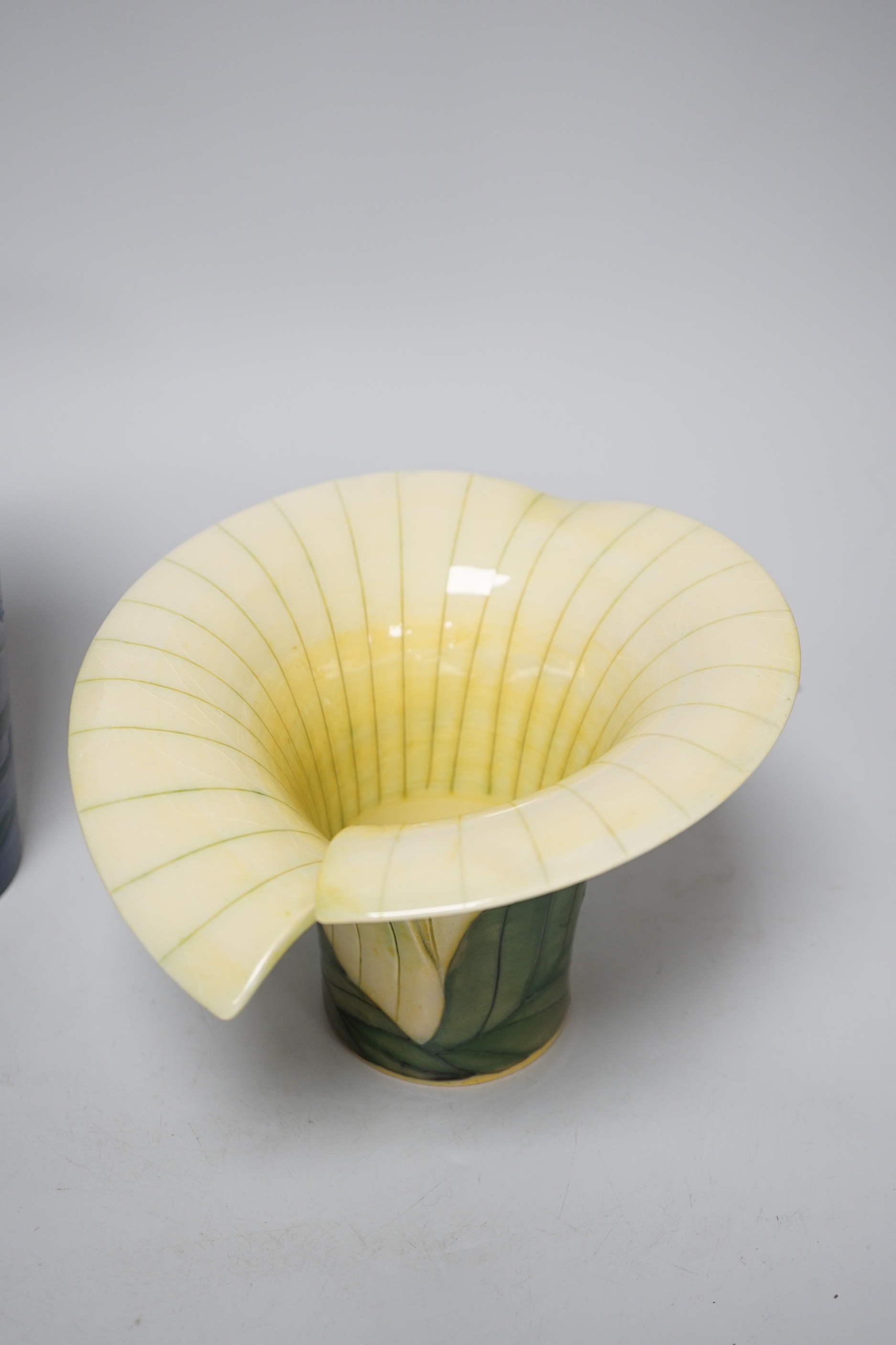 Two Sally Tuffin for Dennis China Works vases including one decorated with bluebells, the largest 19cm high